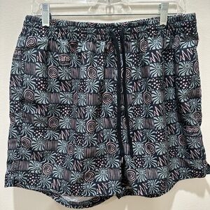 Vintage Vans Patterned Boardshorts in Teal/Pink and Black size Men’s X-Large